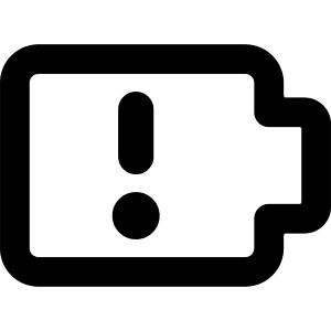 Battery Alert 1 Icon from Core Remix - Free Set