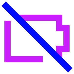 Battery Empty 2 Icon from Sharp Neon - Free Set
