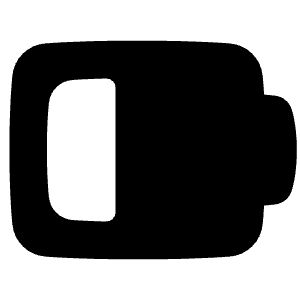 Battery Low 3 Icon from Plump Solid - Free Set