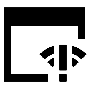 Browser Error Icon from Sharp Solid - Free Set