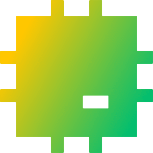 Computer Chip 1 Icon from Sharp Gradient- Free Set