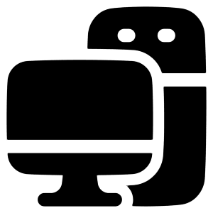 Computer Pc Desktop Icon from Plump Solid - Free Set