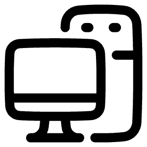 Computer Pc Desktop Icon from Plump Line - Free Set