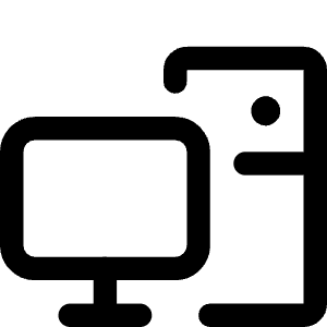 Computer Pc Desktop Icon from Core Line - Free Set