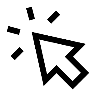 Cursor Click Icon from Sharp Line - Free Set
