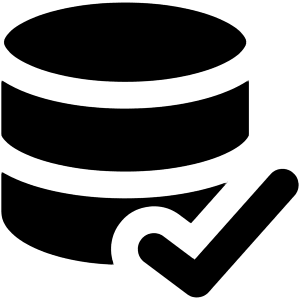 Database Check Icon from Core Solid - Free Set