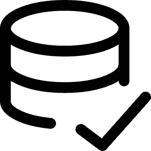 Database Check Icon from Core Line - Free Set