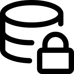 Database Lock Icon from Core Line - Free Set