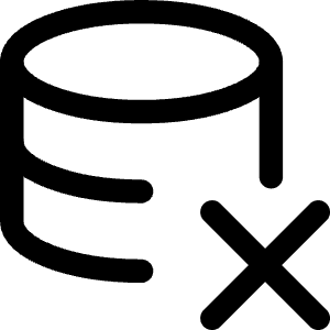 Database Remove Icon from Core Line - Free Set