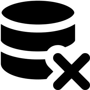 Database Remove Icon from Core Solid - Free Set