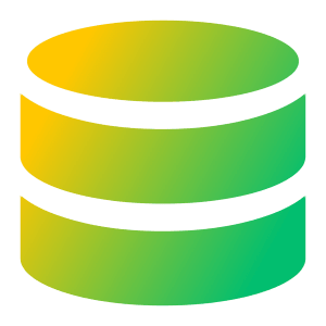 Database Icon from Sharp Gradient- Free Set