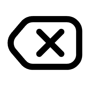 Delete Keyboard Icon from Core Line - Free Set