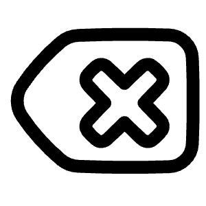 Delete Keyboard Icon from Plump Line - Free Set