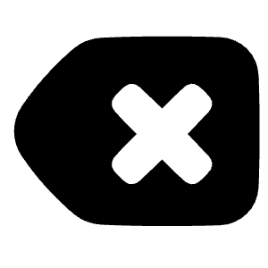 Delete Keyboard Icon from Plump Solid - Free Set