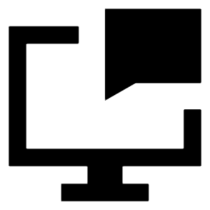 Desktop Chat Icon from Sharp Solid - Free Set