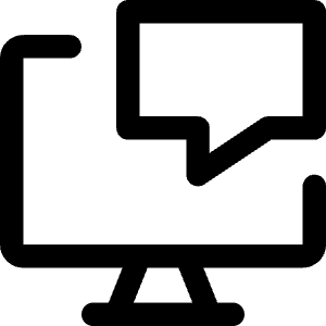 Desktop Chat Icon from Core Line - Free Set