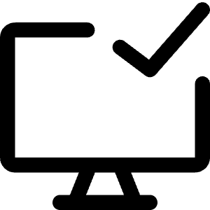 Desktop Check Icon from Core Line - Free Set