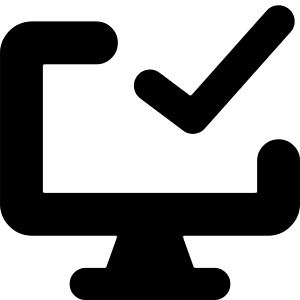 Desktop Check Icon from Core Solid - Free Set