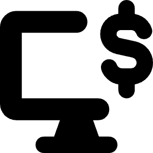 Desktop Dollar Icon from Core Solid - Free Set