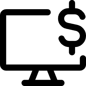 Desktop Dollar Icon from Core Line - Free Set