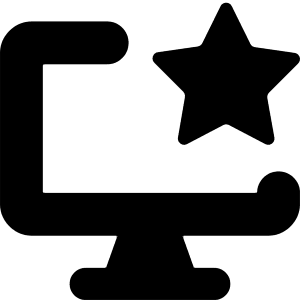 Desktop Favorite Star Icon from Core Solid - Free Set