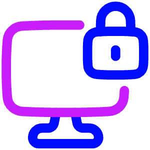 Desktop Lock Icon from Plump Neon - Free Set