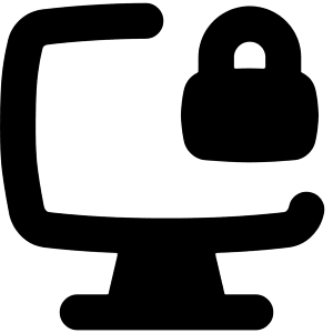 Desktop Lock Icon from Flex Solid - Free Set