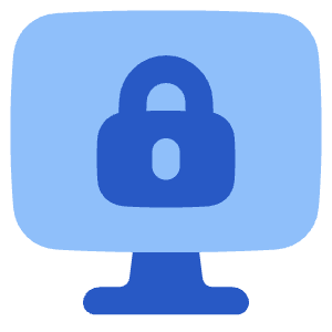 Desktop Lock Icon from Plump Flat - Free Set