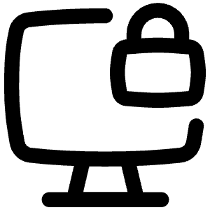 Desktop Lock Icon from Flex Line - Free Set