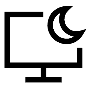 Desktop Screensaver Sleep Icon from Sharp Line - Free Set