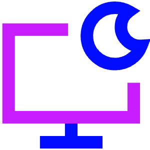 Desktop Screensaver Sleep Icon from Sharp Neon - Free Set