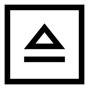 Eject Square Icon from Sharp Line - Free Set