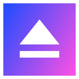 Eject Square Icon from Sharp Gradient- Free Set