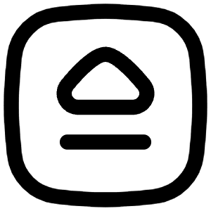 Eject Square Icon from Flex Line - Free Set