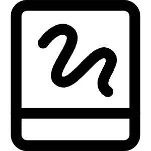 Hand Held Tablet Drawing Icon from Core Line - Free Set