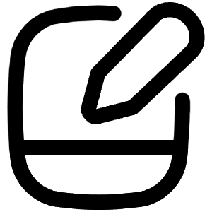 Hand Held Tablet Writing Icon from Flex Line - Free Set