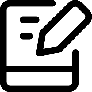 Hand Held Tablet Writing Icon from Core Line - Free Set