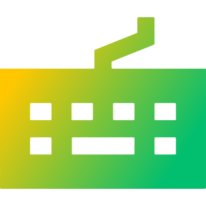 Keyboard Icon from Sharp Gradient- Free Set