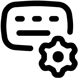 Keyboard Option Setting Gear Icon from Flex Line - Free Set