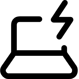 Laptop Charging Icon from Core Line - Free Set