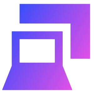 Laptop Project Screen Icon from Sharp Gradient- Free Set