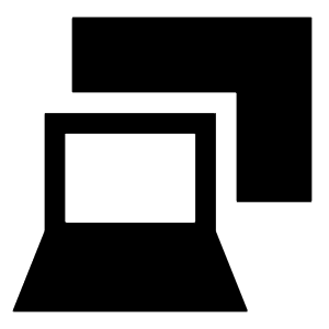 Laptop Project Screen Icon from Sharp Solid - Free Set