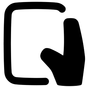 One Handed Holding Tablet Handheld Icon from Plump Solid - Free Set