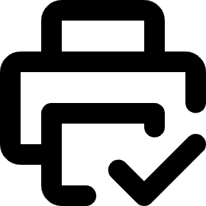 Print Printer Connected Icon from Micro Line - Free Set