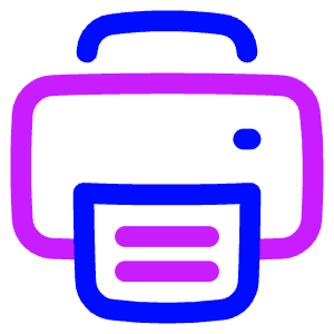 Printer Icon from Plump Neon - Free Set