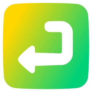 Return 3 Icon from Plump Gradient - Free Set