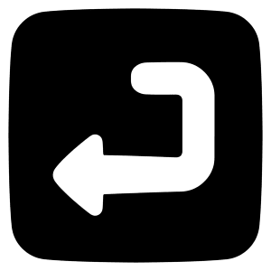 Return 3 Icon from Plump Solid - Free Set