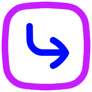 Return Square 2 Icon from Flex Neon - Free Set
