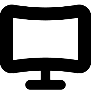 Screen Curve Icon from Core Solid - Free Set