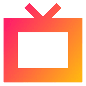 Screen Tv Icon from Sharp Gradient- Free Set